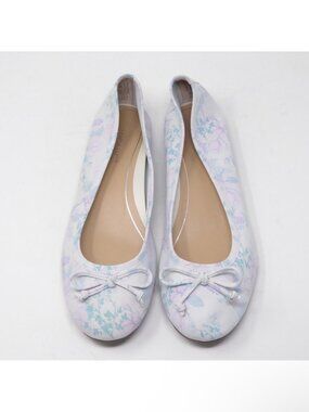 8 Vionic Callistok Flats Shoes Pastel Flowers Pink Green Purple Lavender Floral
